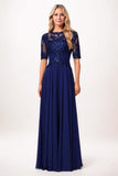 A-Line Maxi Chiffon Mother Dress CM0266 - COCOMELODY