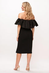 Sheath Midi Elastic Cloth Mother Of The Bride Dress CM0267 - COCOMELODY