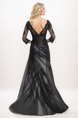 Trumpet-Mermaid Maxi Tulle Mother Of The Bride Dress CM0273 - COCOMELODY