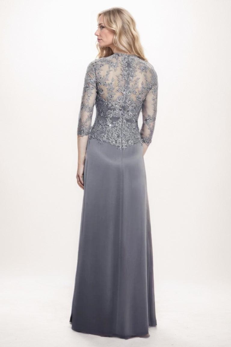 A-Line Maxi Chiffon Mother Of The Bride Dress CM0274 - COCOMELODY