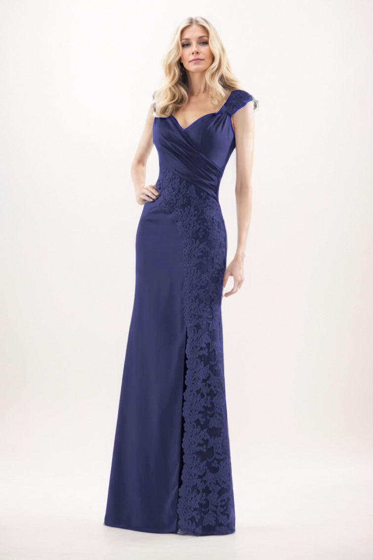 Sheath-Column Maxi Chiffon Mother Of The Bride Dress CM0275