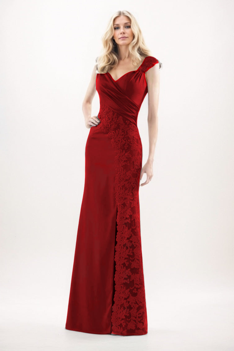Sheath-Column Maxi Chiffon Mother Of The Bride Dress CM0275