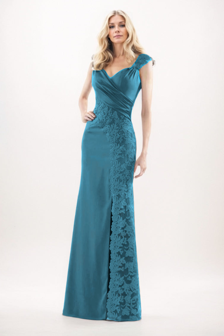 Sheath-Column Maxi Chiffon Mother Of The Bride Dress CM0275