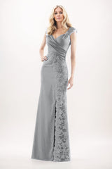 Sheath-Column Maxi Chiffon Mother Of The Bride Dress CM0275