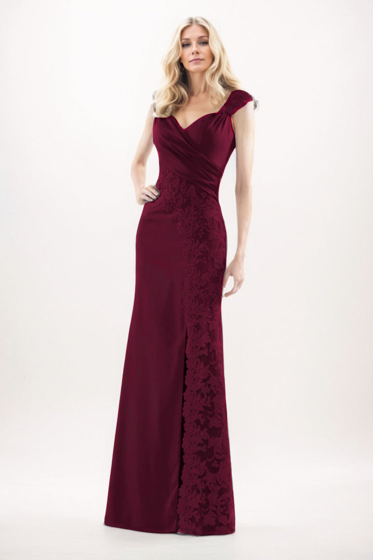 Sheath-Column Maxi Chiffon Mother Of The Bride Dress CM0275