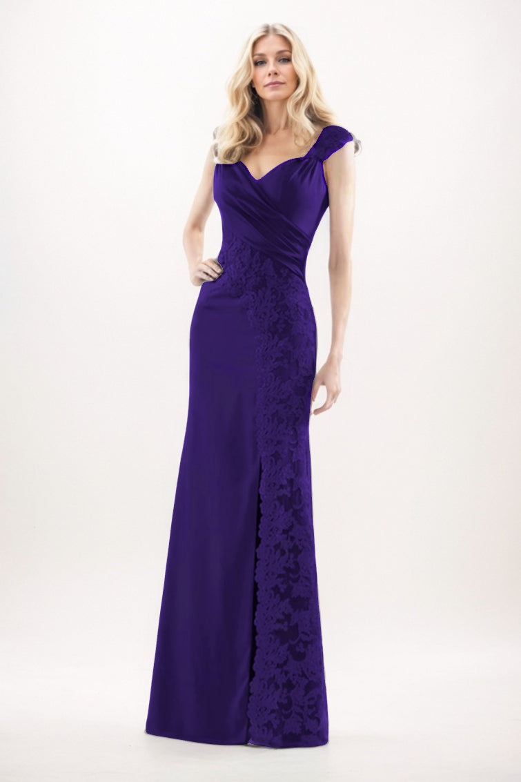 Sheath-Column Maxi Chiffon Mother Of The Bride Dress CM0275
