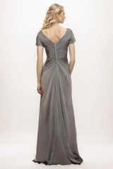 Sheath-Column Maxi Chiffon Mother Of The Bride Dress CM0277 - COCOMELODY