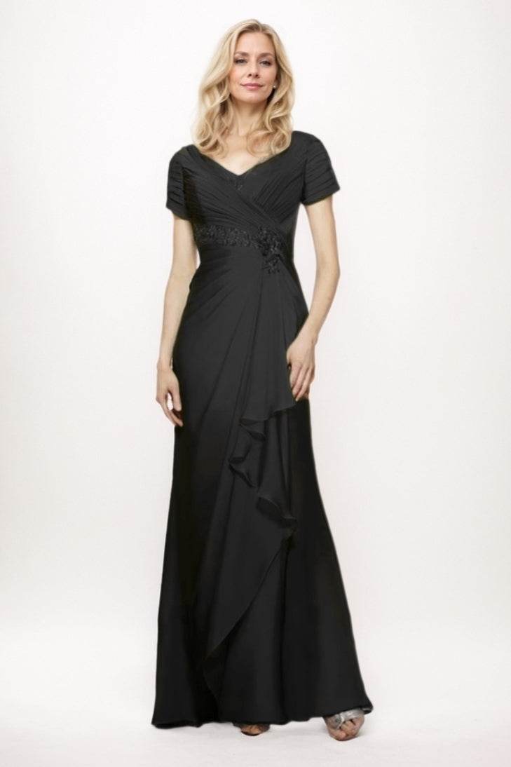 Sheath-Column Maxi Chiffon Mother Of The Bride Dress CM0277