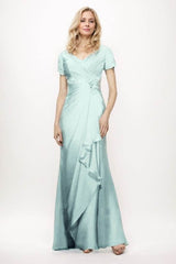 Sheath-Column Maxi Chiffon Mother Of The Bride Dress CM0277