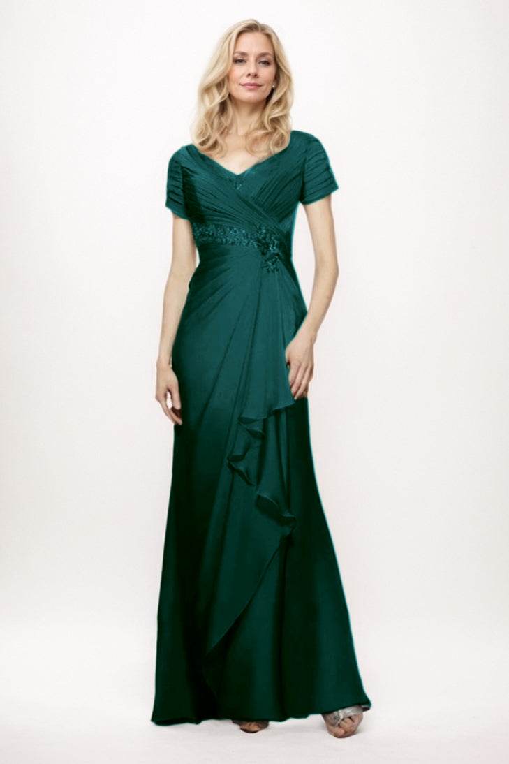 Sheath-Column Maxi Chiffon Mother Of The Bride Dress CM0277