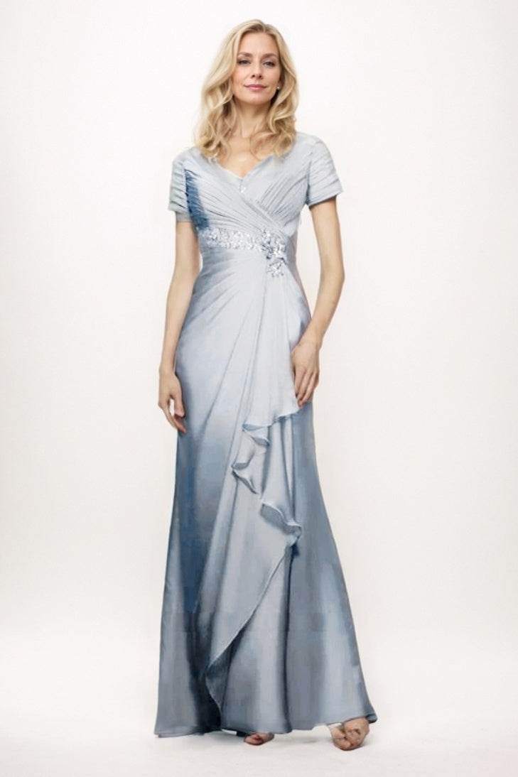 Sheath-Column Maxi Chiffon Mother Of The Bride Dress CM0277