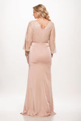 Sheath Maxi Luxe Satin Mother Of The Bride Dress CM0284 - COCOMELODY