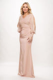 Sheath Maxi Luxe Satin Mother Of The Bride Dress CM0284 - COCOMELODY