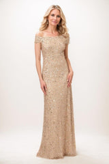 Sheath-Column Maxi Sequined Mother Of The Bride Dress CM0285 - COCOMELODY