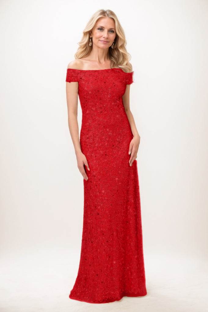 Sheath-Column Maxi Sequined Mother Of The Bride Dress CM0285 - COCOMELODY