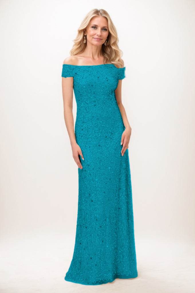 Sheath-Column Maxi Sequined Mother Of The Bride Dress CM0285 - COCOMELODY