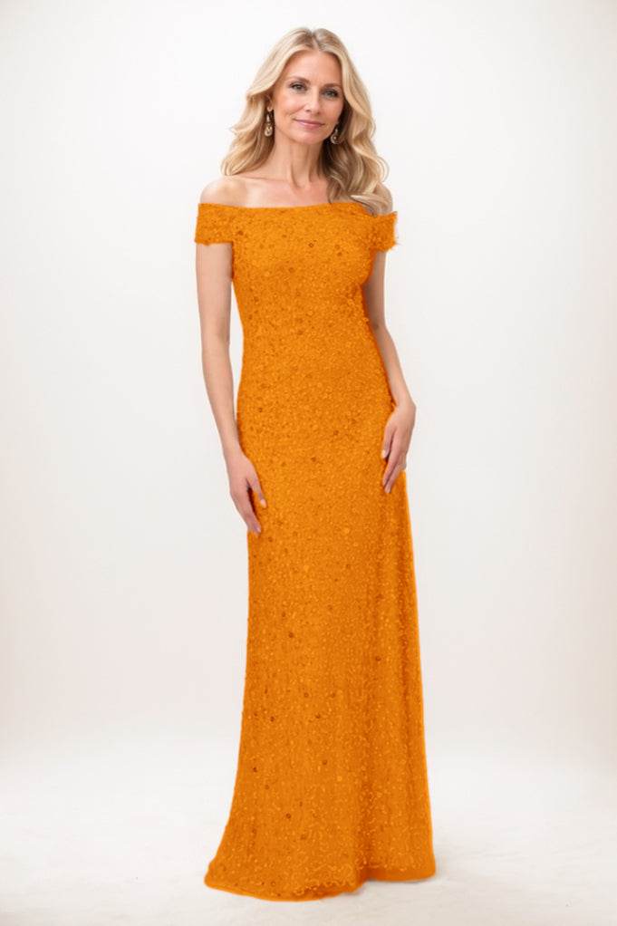 Sheath-Column Maxi Sequined Mother Of The Bride Dress CM0285 - COCOMELODY