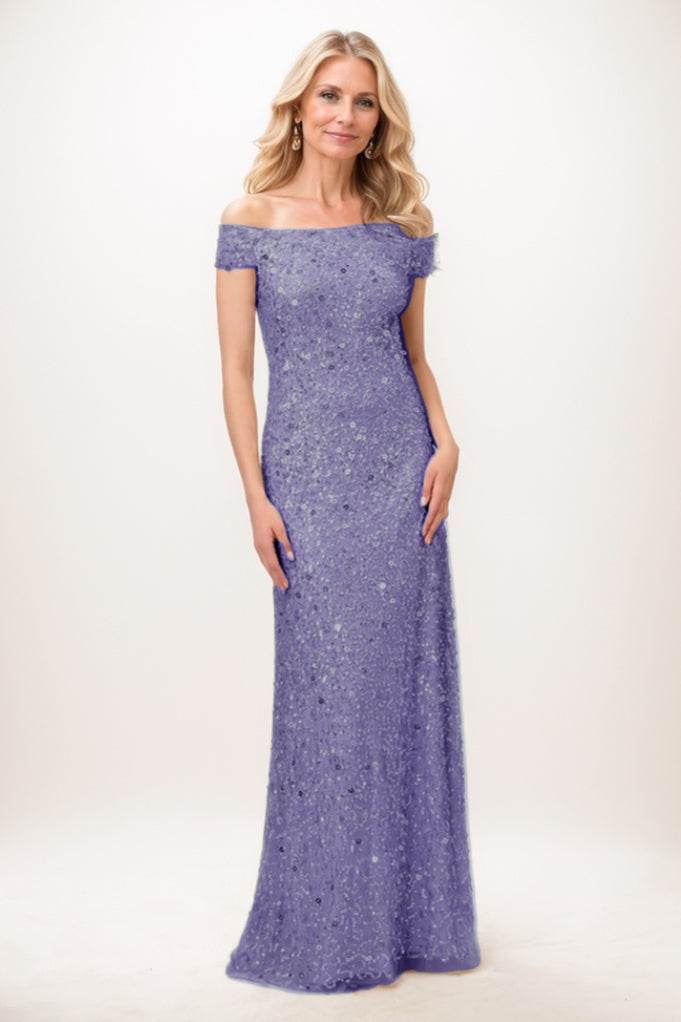 Sheath-Column Maxi Sequined Mother Of The Bride Dress CM0285 - COCOMELODY