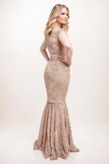 Mermaid Maxi Sequined Mother Of The Bride Dress CM0287 - COCOMELODY