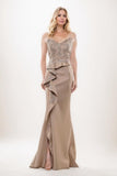 Mermaid Maxi Luxe Satin Mother Of The Bride Dress CM0288 - COCOMELODY
