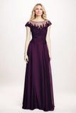 A-Line Maxi Chiffon Mother Of The Bride Dress CM0300 - COCOMELODY