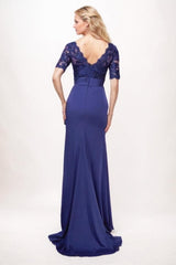 Sheath-Column Maxi Chiffon Mother Of The Bride Dress CM0304 - COCOMELODY