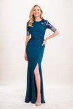 Mermaid Maxi Knitted Fabric Mother Of The Bride Dress CM0307 - COCOMELODY