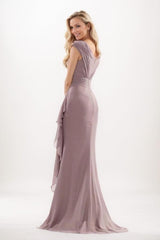 Sheath-Column Maxi Chiffon Mother Of The Bride Dress CM0312 - COCOMELODY