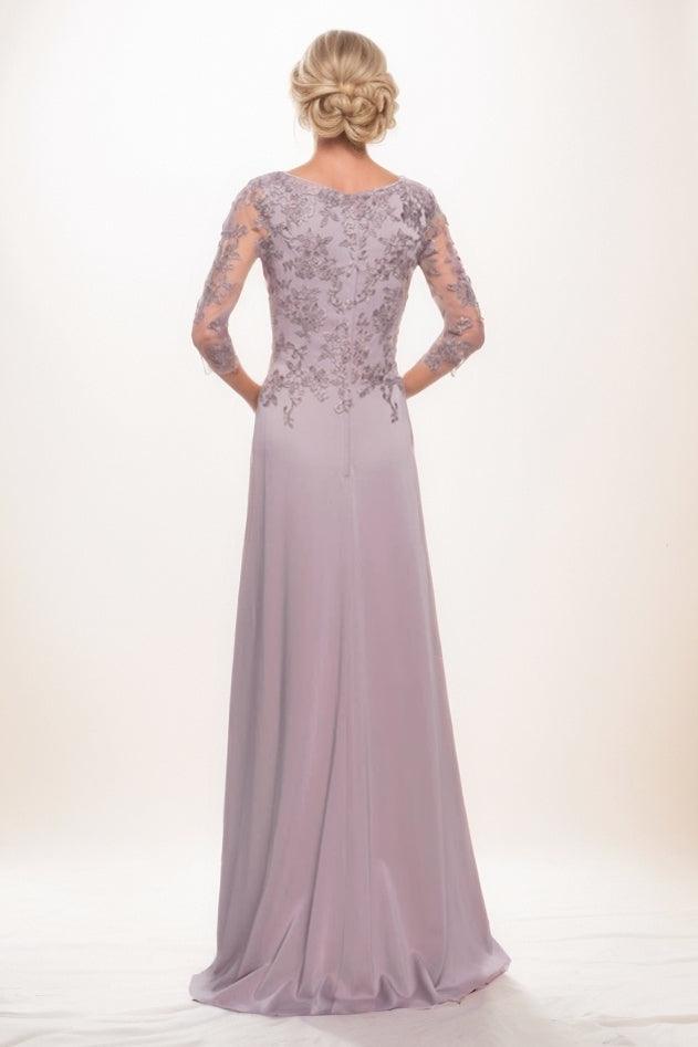 A-Line Maxi Elastic Silk like Satin Mother Of The Bride Dress CM0313 - COCOMELODY