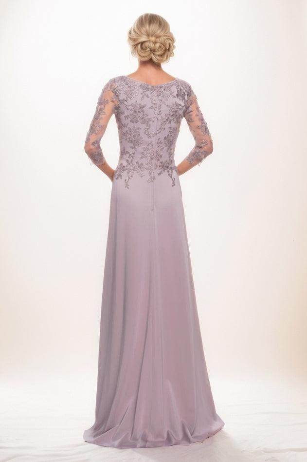 A-Line Maxi Elastic Silk like Satin Mother Of The Bride Dress CM0313CR - COCOMELODY