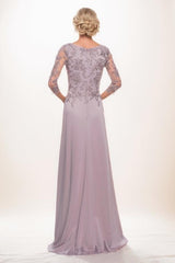 A-Line Maxi Elastic Silk like Satin Mother Of The Bride Dress CM0313 - COCOMELODY