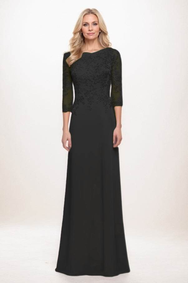 A-Line Maxi Elastic Silk like Satin Mother Of The Bride Dress CM0313 - COCOMELODY