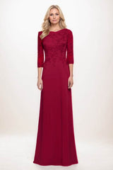 A-Line Maxi Elastic Silk like Satin Mother Of The Bride Dress CM0313 - COCOMELODY