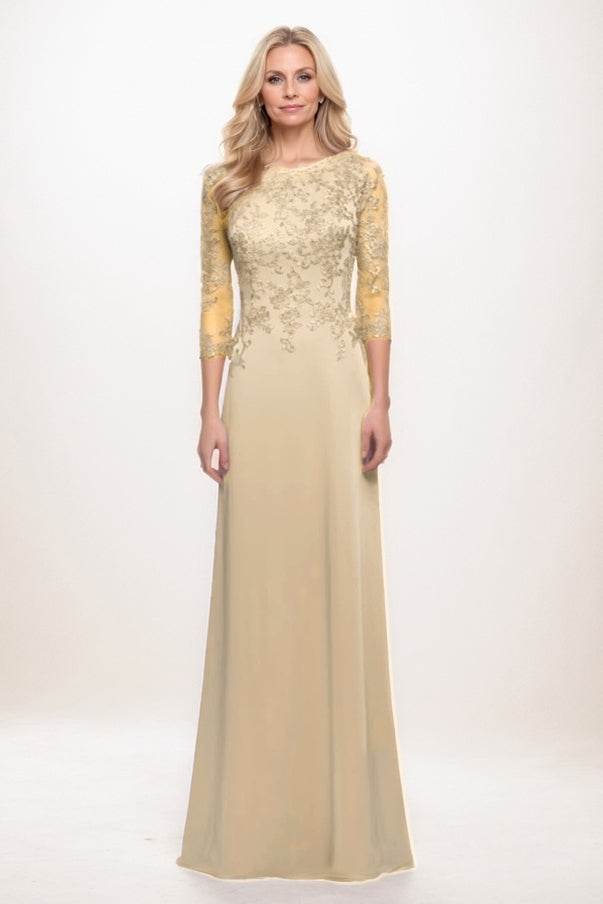 A-Line Maxi Elastic Silk like Satin Mother Of The Bride Dress CM0313 - COCOMELODY