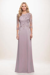 A-Line Maxi Elastic Silk like Satin Mother Of The Bride Dress CM0313 - COCOMELODY