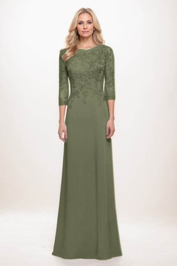 A-Line Maxi Elastic Silk like Satin Mother Of The Bride Dress CM0313 - COCOMELODY