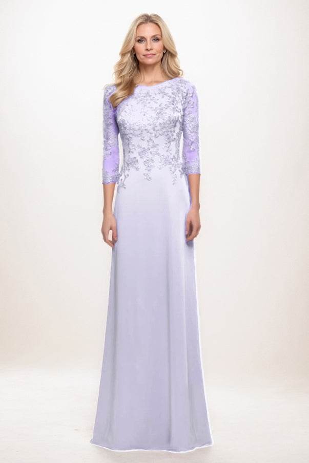 A-Line Maxi Elastic Silk like Satin Mother Of The Bride Dress CM0313 - COCOMELODY