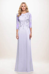 A-Line Maxi Elastic Silk like Satin Mother Of The Bride Dress CM0313 - COCOMELODY