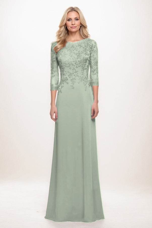 A-Line Maxi Elastic Silk like Satin Mother Of The Bride Dress CM0313 - COCOMELODY