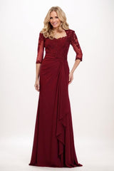 Trumpet-Mermaid Maxi Chiffon Mother Of The Bride Dress CM0324 - COCOMELODY