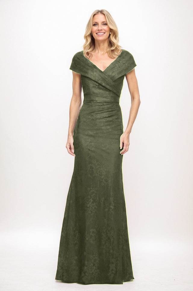 Sheath Maxi Elastic Satin Mother Of The Bride Dress CM0325CR