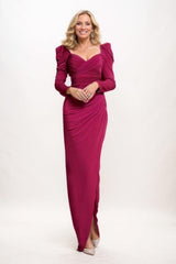 Sheath Maxi Knitted Fabric Mother Of The Bride Dress CM0327 - COCOMELODY