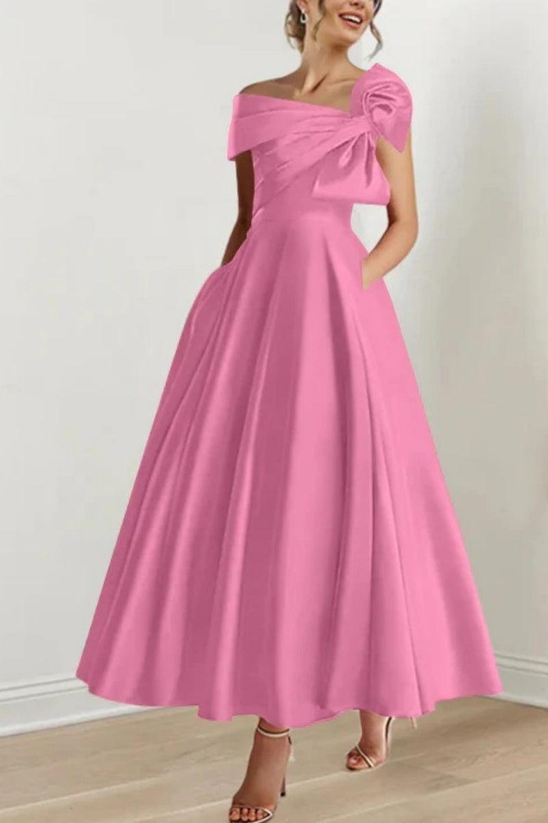 A Line Off The Shoulder Mother Dresses with Bows CM0333 - COCOMELODY