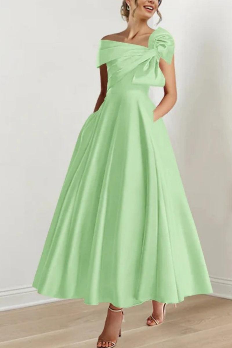 A Line Off The Shoulder Mother Dresses with Bows CM0333 - COCOMELODY
