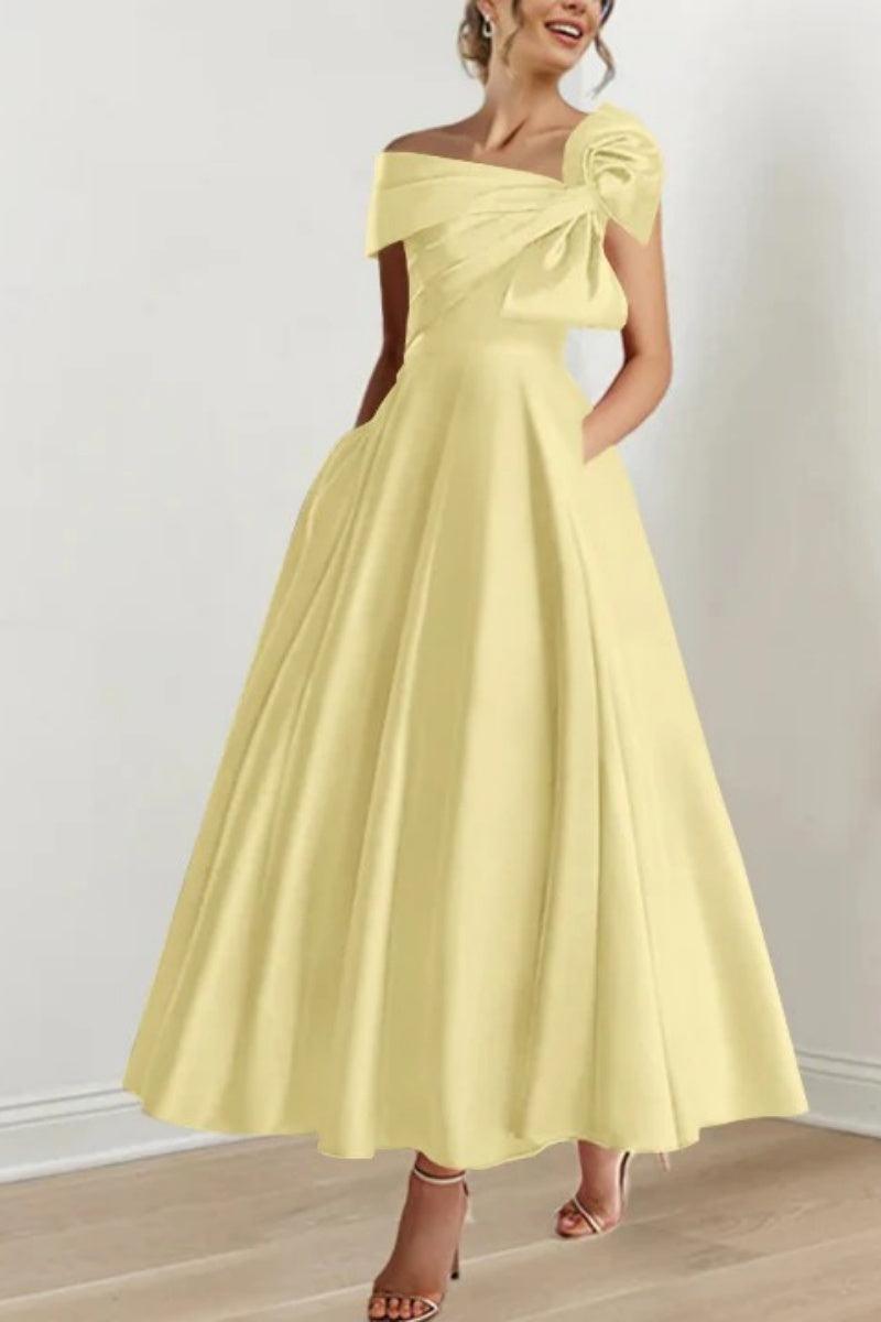 A Line Off The Shoulder Mother Dresses with Bows CM0333 - COCOMELODY