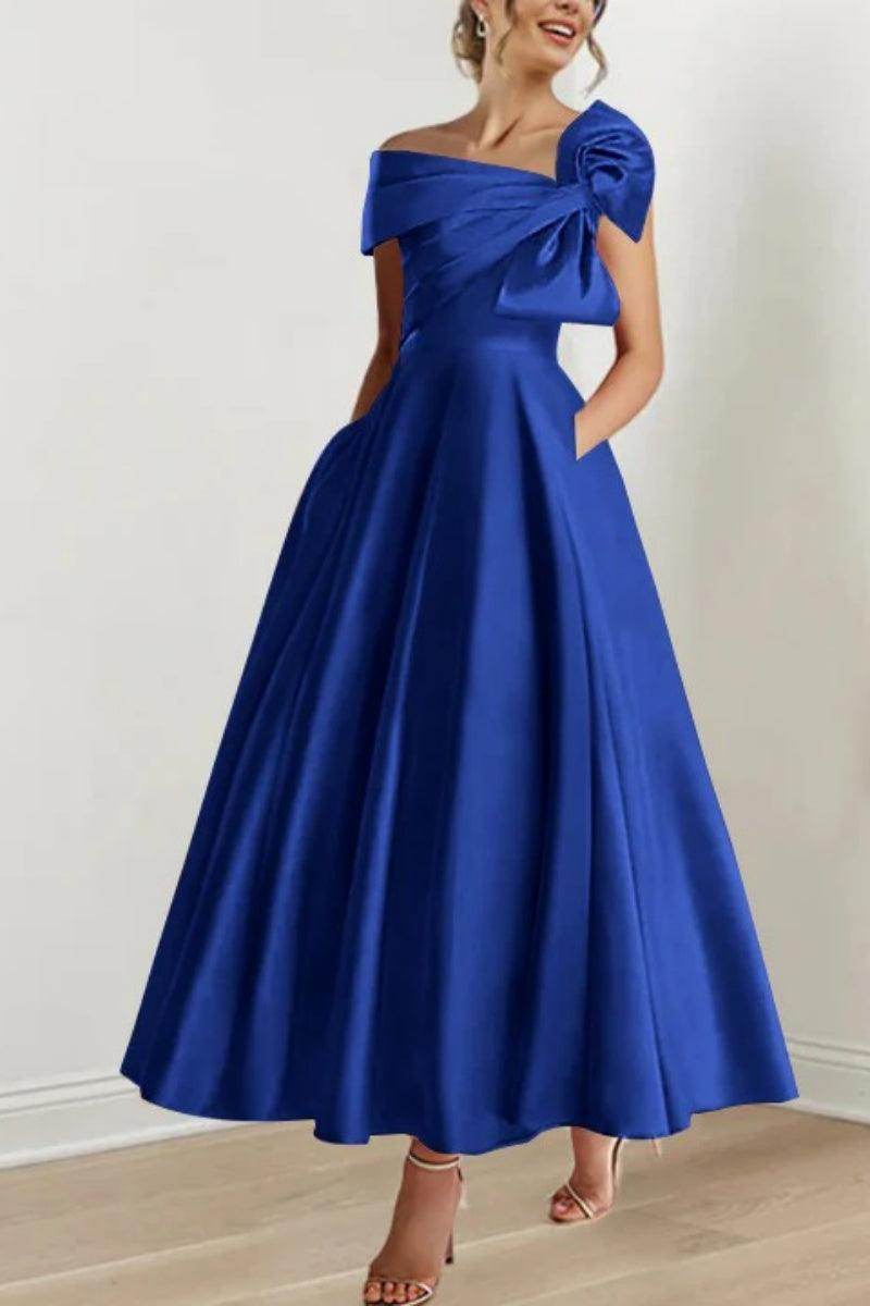 A Line Off The Shoulder Mother Dresses with Bows CM0333 - COCOMELODY