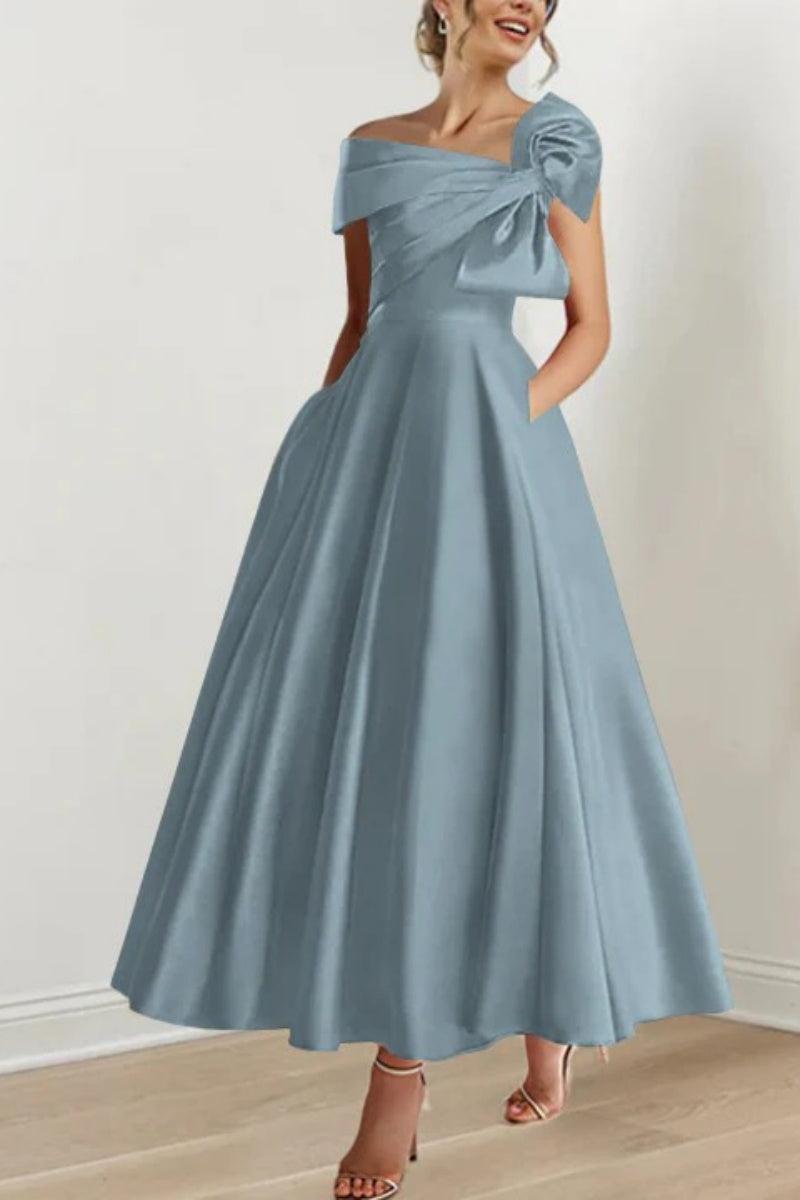 A Line Off The Shoulder Mother Dresses with Bows CM0333 - COCOMELODY
