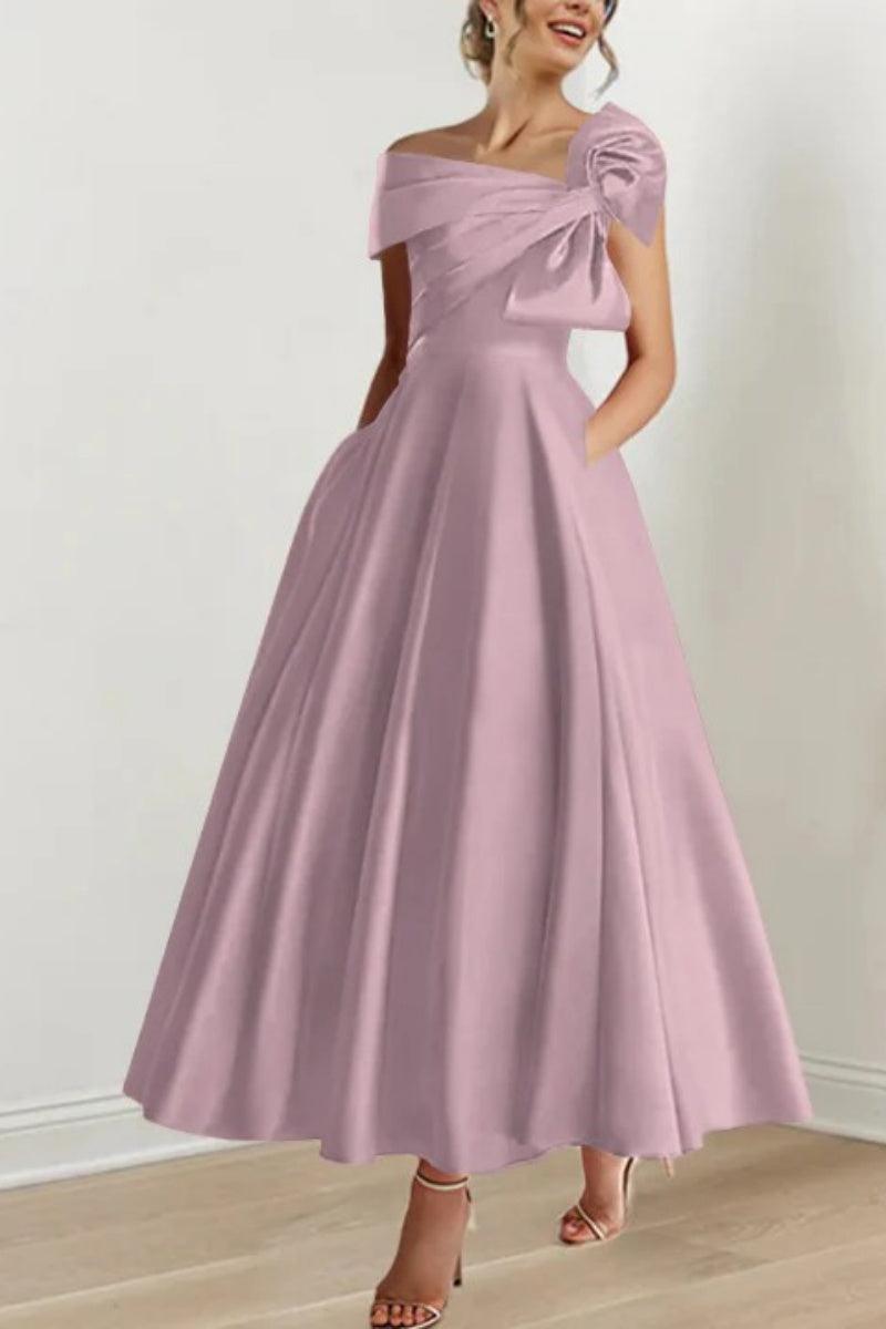 A Line Off The Shoulder Mother Dresses with Bows CM0333 - COCOMELODY