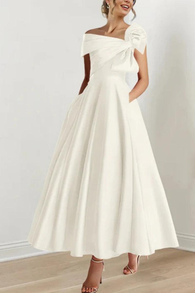 A Line Off The Shoulder Mother Dresses with Bows CM0333 - COCOMELODY