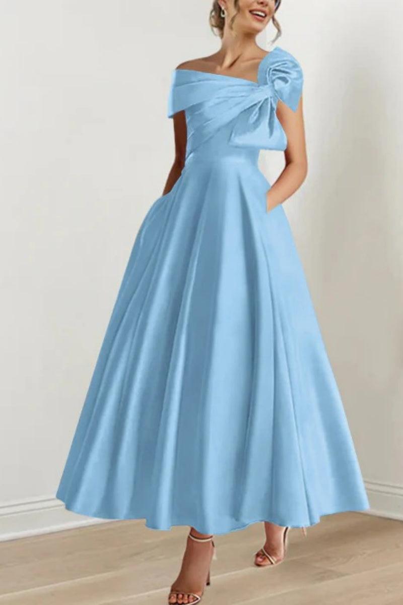 A Line Off The Shoulder Mother Dresses with Bows CM0333 - COCOMELODY